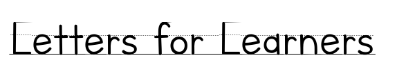 Letters for Learners font preview